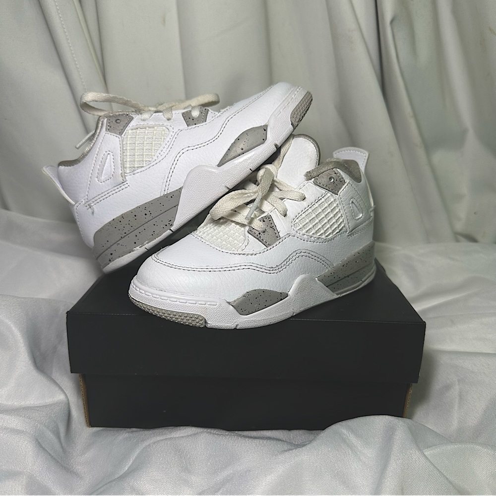 Toddler Jordan 4 Retro “White Oreo” Size 10C